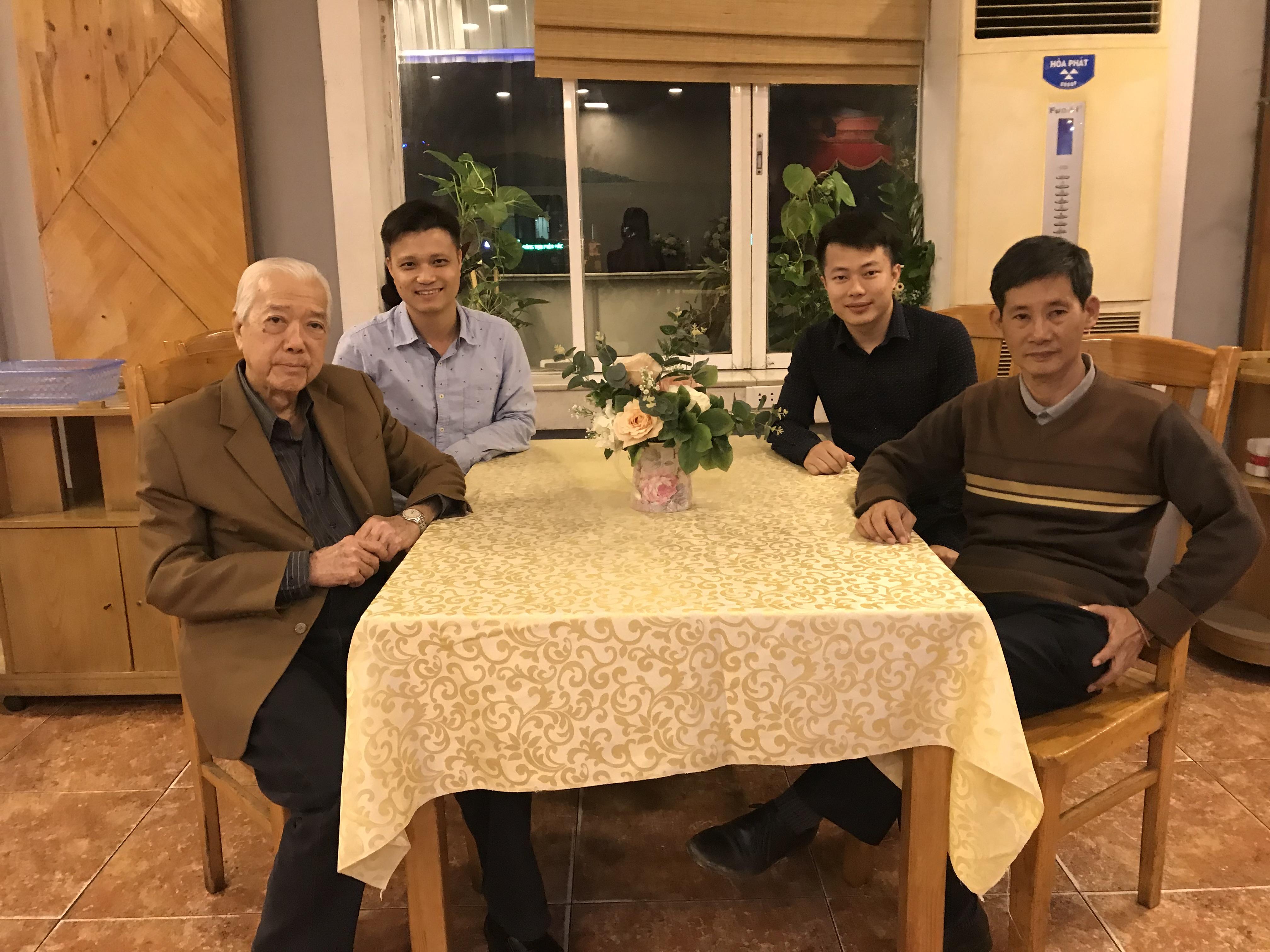 Having a meeting with our business partner